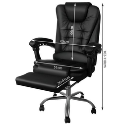 Kancelářská židle EKO kůže černá, MALATEC