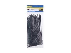 Pásek stahovací KINZO 200x4.8mm 100ks černý