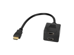 Redukce HDMI - 2x HDMI CABLETECH KOM0950 0,2m