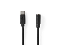 Kabel USB-C - zástrčka 3,5mm NEDIS CCGB65960BK10