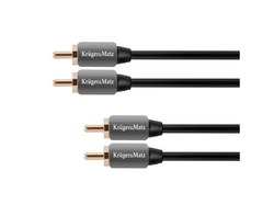 Kabel 2x Cinch konektor/2x Cinch konektor 0,5m KRUGER & MATZ KM0303