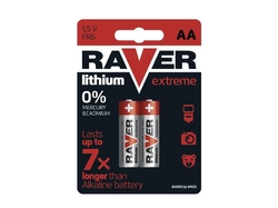 Baterie lithiová AA R6 1,5V RAVER  2ks