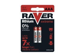 Baterie lithiová AAA R03 1,5V RAVER  2ks