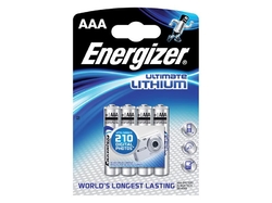 Baterie lithiová AAA R03 1,5V ENERGIZER Ultimate 4ks / blistr –40°C