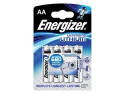 Baterie lithiová AA R6 1,5V ENERGIZER Ultimate 4ks / blistr –40°C