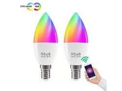 Smart LED žárovka E14 4,5W RGB NOUS P4/2pack WiFi Tuya sada 2ks