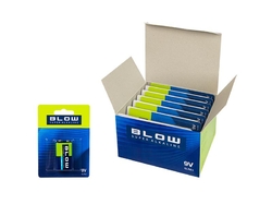 Baterie 9V (6LR61) alkalická BLOW Super Alkaline 12 ks/balenie