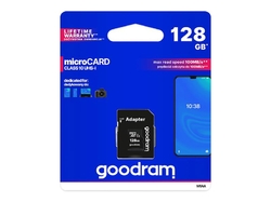 Karta paměťová GOODRAM micro SD 128 GB s adaptérem