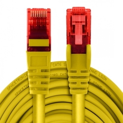 Žlutý kabel RJ45 CAT 6 U / UTP AWG24 7,5 m