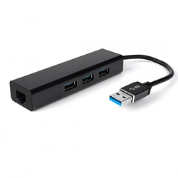 Multiport USB na 3 USB + RJ45 SPU-M06 czarny