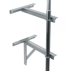 Nástěnný držák na 45cm stožár s podpěrou, sada 2 ks.
