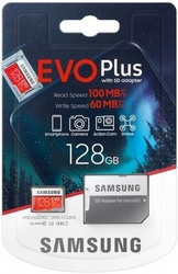 SAMSUNG EVO+ MICRO SDXC paměť 128GB + SD adaptér