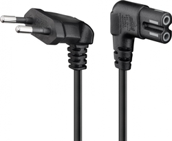 C7 Goobay osmičkový napájecí kabel 2x90 černý 3m