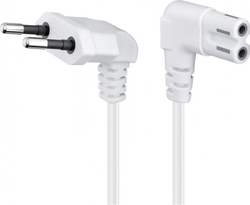 C7 Goobay osmičkový napájecí kabel 2x90 bílý 1,5m