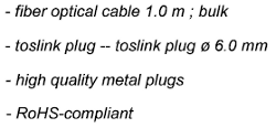 Kabel Optyczny Toslink T-T 6.0mm Goobay - 1m