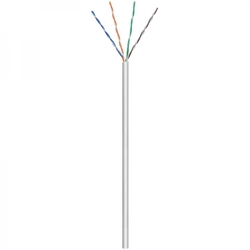 CAT5e U/UTP AWG 24/1 kroucený pár Goobay šedý 305m