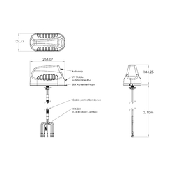 Autoanténa 7v1 Poynting MIMO-3-17B LTE GPS