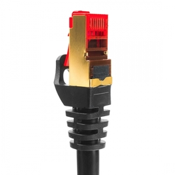LAN prodlužovací kabel CAT7 černý 10m