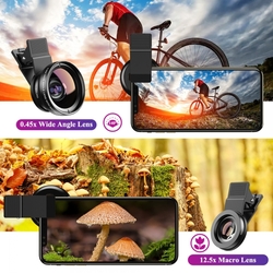 Dvě čočky telefonu širokoúhlý x12 makro 0,45