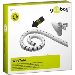 WireTube Goobay kryt kabelu 2,5m stříbrný
