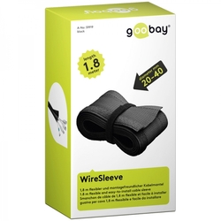 Kabelový kryt na suchý zip WireSleeve Goobay 1,8m černý