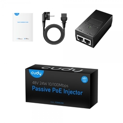 Napájecí injektor PoE+ 48V 24W 10/100 Mbps