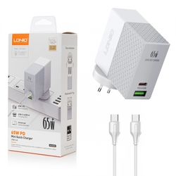65W PD QC3.0 2portová USB nabíječka pro notebook