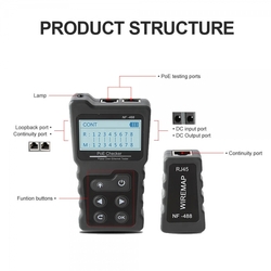 Profesionální LAN tester, POE Noyafa NF-488
