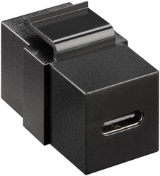 Keystone konektor, prodlužovací kabel USB-C, černý
