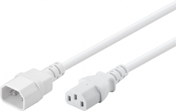 Napájecí kabel IEC C13 - C14 Goobay bílý 0,5m