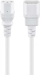 Napájecí kabel IEC C13 - C14 Goobay bílý 0,5m