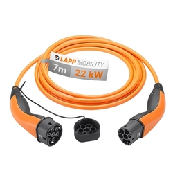 EV kabel PHEV Typ 2 LAPP 22kW 32A oranžový 7m