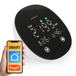 Bezdrátový CO2 senzor s LED Tuya SL-DC02 3v1