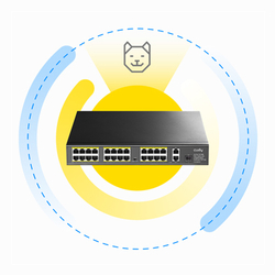 SWITCH PoE+ FS1026PS1 300W 24 + 2x Gigabit SFP CCTV