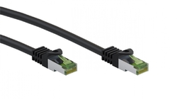 LAN Patchcord CAT 8.1 GHMT S/FTP kabel, černý, 0,5 m