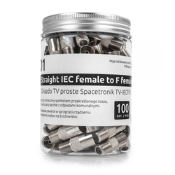 F zásuvka / přímá TV zásuvka TV-IECF01 BOX 100 ks