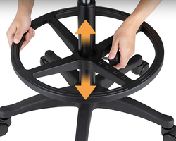 Aktivní ergonomická stolička s podnožkou Zippy 02
