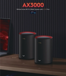MESH router Cudy M3000 LAN 2,5G Wi-Fi 6 AX3000 2x