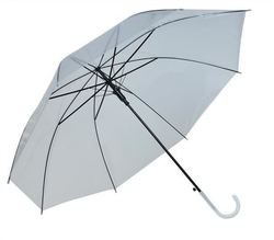Průhledný bílý deštník