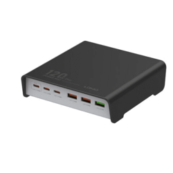 120W nabíječka 6 USB A a C portů Ldnio Q605 černá