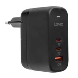 65W GaN LDNIO Q366 nabíječka 3x USB USB-C PD QC
