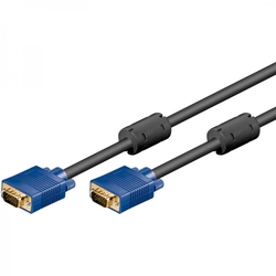 Goobay M/M Gold VGA kabel modrý - 3m
