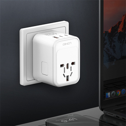 Uniwersalny adapter podróżny GaN 65W 2xPD + 1xQC 