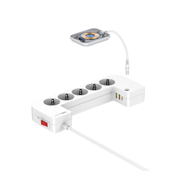 Listwa zasilająca organizer kabli 1xQC 1xPD 1xUSB