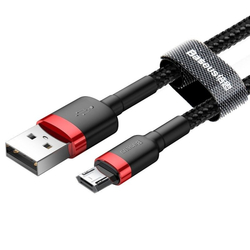 Kabel Baseus Cafule Micro USB 1,5A 2m (červeno-černý)