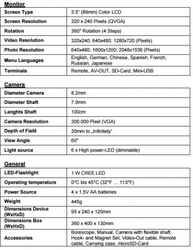Cyfrowy Video Boroskop Endoskop LCD PeakTech 5600