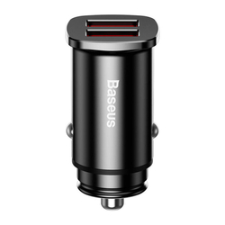 Baseus Square 2xUSB QC3.0 5A 30W nabíječka do auta (černá)