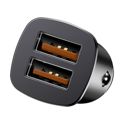 Baseus Square 2xUSB QC3.0 5A 30W nabíječka do auta (černá)
