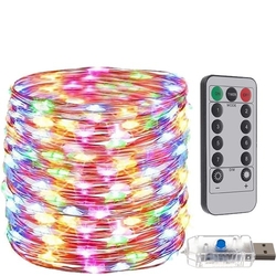 Vánoční osvětlení USB - dráty 300 LED vícebarevné