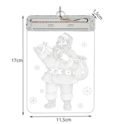 Vitráže LED 3D- Santa
